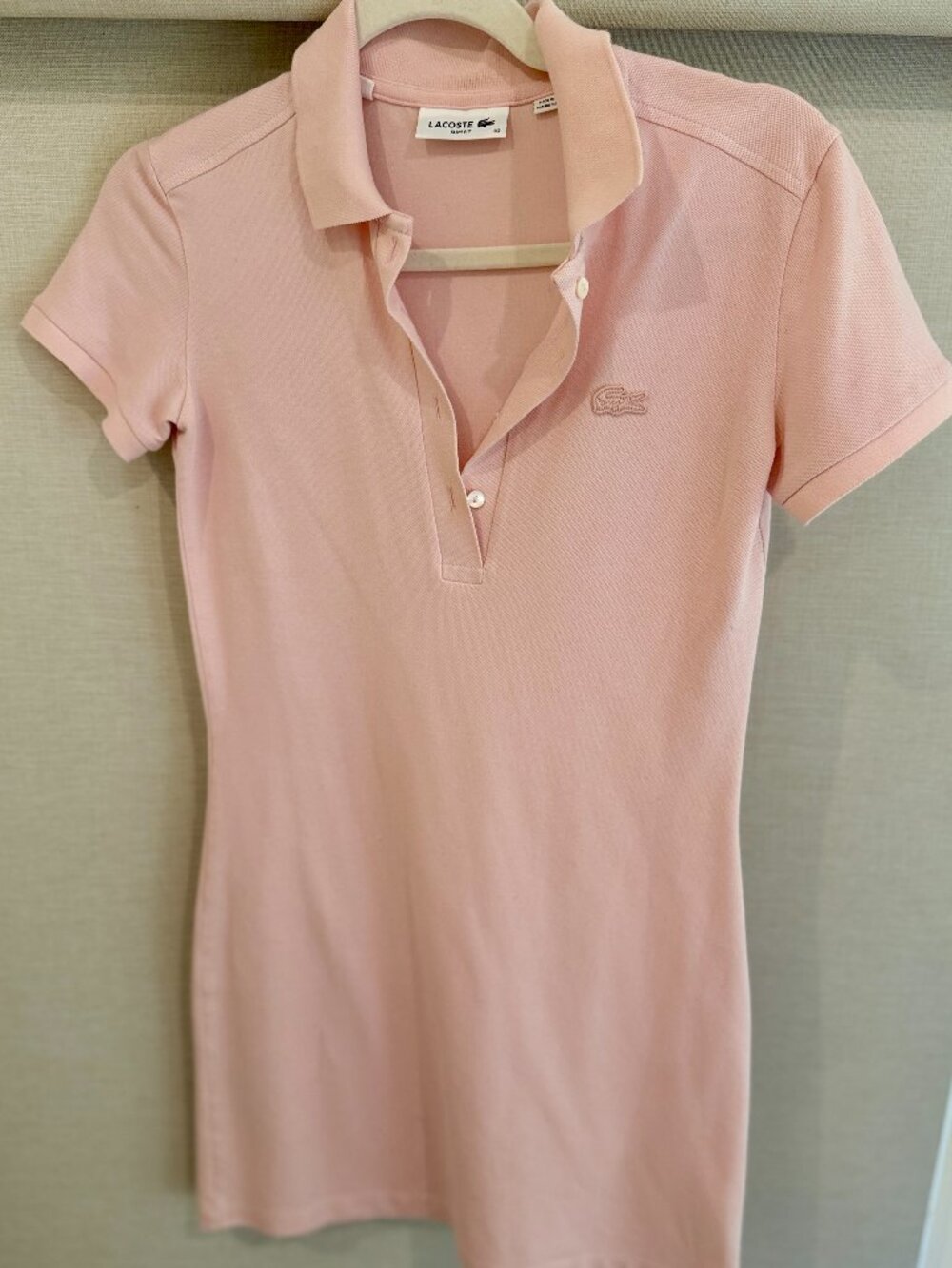 Lacoste Pink Slim Fit Polo Dress Size 32